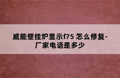 威能壁挂炉显示f75 怎么修复-厂家电话是多少